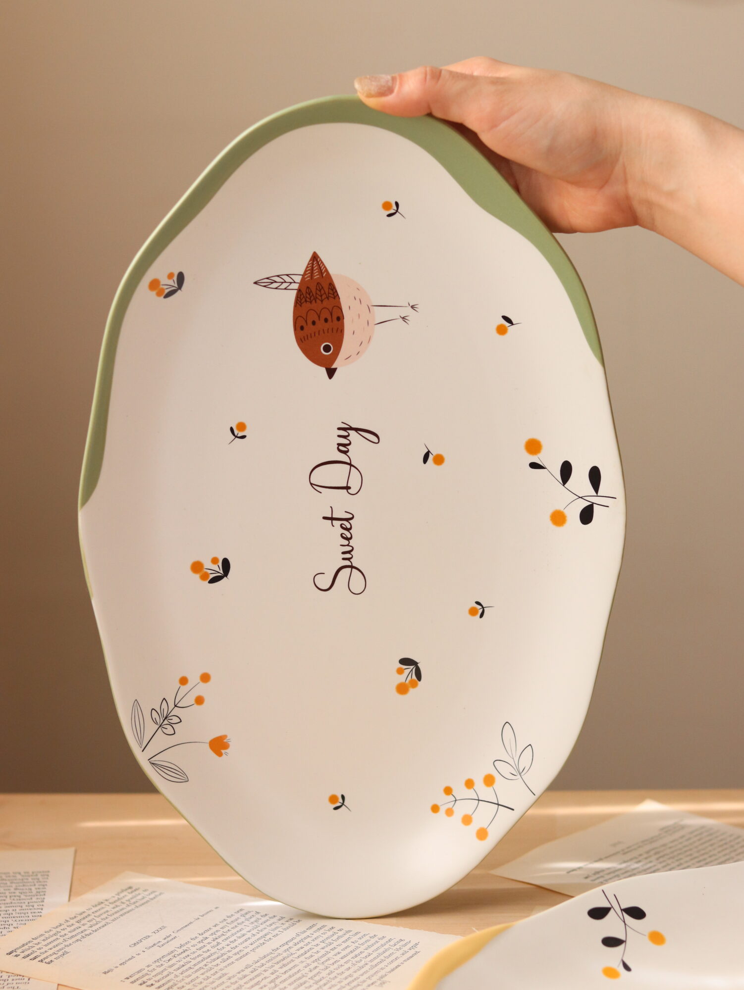 پیش دستی و دیس طرح پرنده