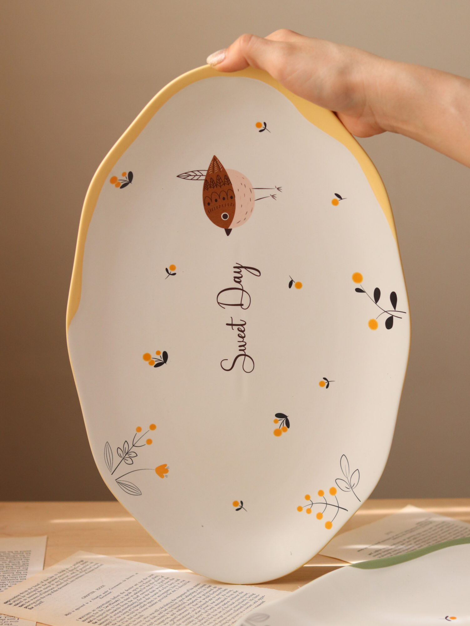 پیش دستی و دیس طرح پرنده